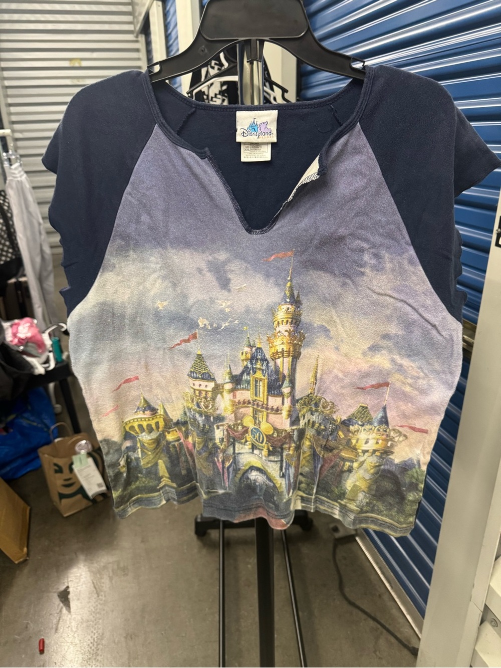 Disneyland Resort 50th Anniversary Raglan Crop Top-size XXL